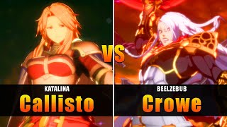 GBVSR | Callisto (Katalina) VS Crowe (Beelzebub) | High Level Gameplay