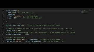 Javascript Interview Question: Freezing an object in javascript
