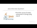 #java java program to find vowel,consonant count  in string  using java8 #java8 #lovetolearn #java