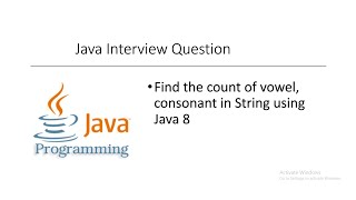 #java java program to find vowel,consonant count in string using java8 #java8 #lovetolearn #java
