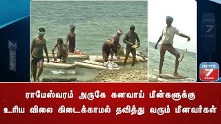 ராமேஸ்வரம் அருகே கனவாய் மீன்களுக்கு உரிய விலை கிடைக்காமல் தவித்து வரும் மீனவர்கள்