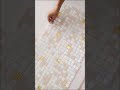 unboxing luxe beige u0026 white iridescent mosaic tiles 24k gold accent glass tiles reveal