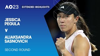 Jessica Pegula v Aliaksandra Sasnovich Extended Highlights | Australian Open 2023 Second Round