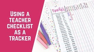 Tracker using Teacher Checklists