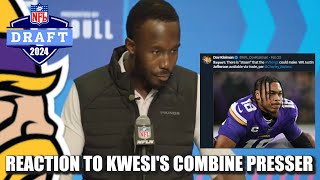 Vikings GM Kwesi Adofo-Mensah at NFL Combine: Justin Jefferson Trade Rumors are "False"