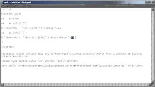 Html + Javascript; Split + Join