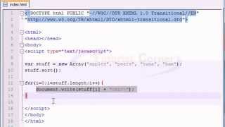 JavaScript Video Tutorial– 34/40. Cool Technique to Print Array Elements
