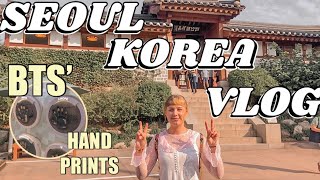 SEOUL KOREA Vlog P.2   BTS’ hand print wall! ソウル韓国ブログ