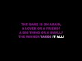 The Winner Takes It All from Mamma Mia - Karaoke Track with Lyrics on Screen