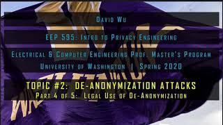 Legal Use of De-Anonymization