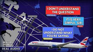 British Airways pilots get surprised at New York JFK Airport. Real ATC