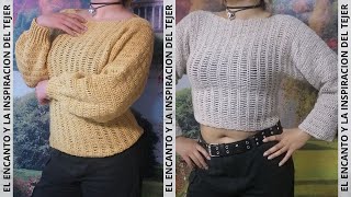 RAPIDO Y FACIL SUETER A CROCHET