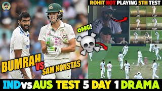 Jasprit Bumrah vs Sam Konstas Drama 🤬 Virat Kohli Same Dismissal 🥵 IND vs AUS Test 5 Day 1☠️ InCrico