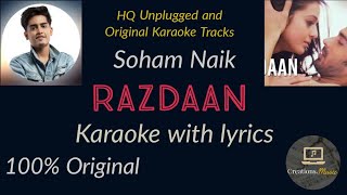 Razdaan 100% Orginal Karaoke with Lyrics | Badnaam | Soham Naik | #creationsmusic