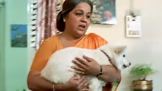 Rohini pampering her pet dogs - Little Soldiers Movie Scenes - Baby Kavya, Baladitya