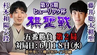 2025年6月18日　大注目の対局！！藤井聡太棋聖に対して四間飛車を採用！！　【ヒューリック杯 第96期棋聖戦 五番勝負第2局 】藤井聡太棋聖 vs 杉本和陽六段【みんなの将棋実況中継ライブ】