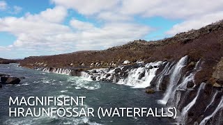 Magnifisent Hraunfossar (waterfalls)