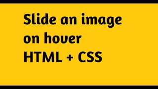 Slide an Image on Hover Using a CSS Transition