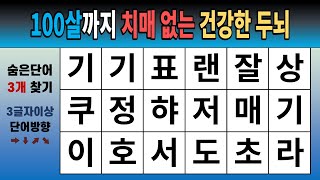 100살까지 치매 없는 건강한 두뇌 [숨은단어찾기, 치매예방, 치매테스트, 단어퀴즈]