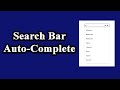 Textbox Search Bar Using HTML |  Auto-Complete | No JavaScript and Programming Language