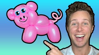 How to Make  Balloon Pig - Balloon Twisting Tutorial