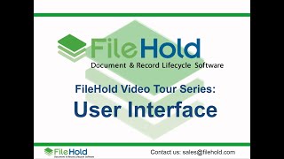 FileHold Document Management Software Application User Interface