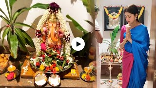 ಪ್ರಣೀತಾ ಸುಭಾಷ್ ಮನೆಯಲ್ಲಿ ಗಣೇಶ ಹಬ್ಬದ ಸಂಭ್ರಮ | actress Pranitha Subhash Ganesha chaturthi celebration