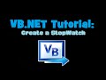 VB.NET Tutorial: Create a stopwatch (Visual Basic 2010 Express)