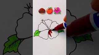 🌰+🍎+🌺=? Creative emoji drawing #art #emojimixart #emojiart #satisfying #ytshorts #trending