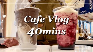 (무자막) ⏰🌈 텐퍼센트 커피 카페 브이로그 40분 모아보기🌈⏰ | Cafe asmr | 음료제조 | no bgm