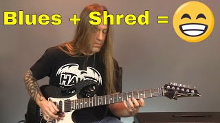 Blues Shred Guitar Solo in G over Slow Blues Backing Track | Guitarist Steve Stine