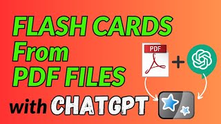 PDF Files to FLASH CARDS - Automate YOUR Learning with ChatGPT - Tutorial