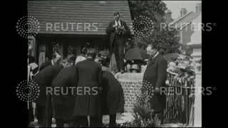 1921 Funeral of famous pilot Harry George Hawker at Hook