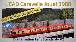 Digitalisation EAD Caravelle Jouef 1980 – Attelage magnétique 6 contacts électriques + fichiers  STL