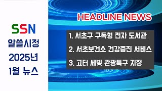 알쓸시정 1월 : 알아서 쓸모있는 시니어 정보 (서초구 구독형 전자도서관, 서초보건소 건강증진 서비스, 고속터미널 세빛 관광특구 지정)