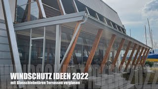 Neue Windschutz Ideen 2022 mit Glasschiebetüren