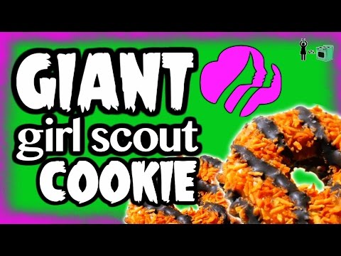 DIY GIANT Girl Scout Cookie, CORINNE VS COOKING #5 DIY GIANT Girl Scout Cookie, CORINNE VS COOKING #5