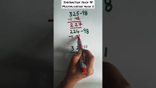 ll subtraction Trick 98 ll Multiplication Trick 11 ll#multiplication #shorts #trending #ytshorts