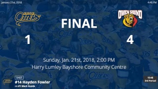 Erie Otters vs. Owen Sound Attack (1/21/2018)