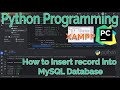 Python with MySQL Database - Insert record to database #python #coding #java #intellij #database
