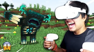 Playing MINECRAFT VR for the FIRST TIME😂