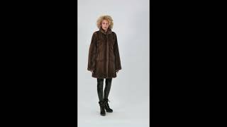 W400 - Demi-Buff Let Out Saga Mink Fur Jacket