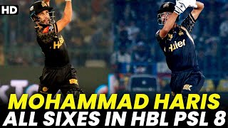 Mohammad Haris All Sixes Collection in HBL PSL 8 | HBL PSL 8 | MI2A