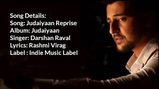 Judaiyaan Reprise Lyrical - Darshan Raval