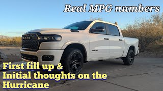 2025 Ram 1500 Hurricane SST first impression and first fill up with MPG hand calculation