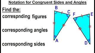 Geometry - Ch. 5: Triangle (13 of TBD) Notation for Congruent Sides and Angles