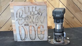 Carving our new “Life Is Better With A Dog” Stencil