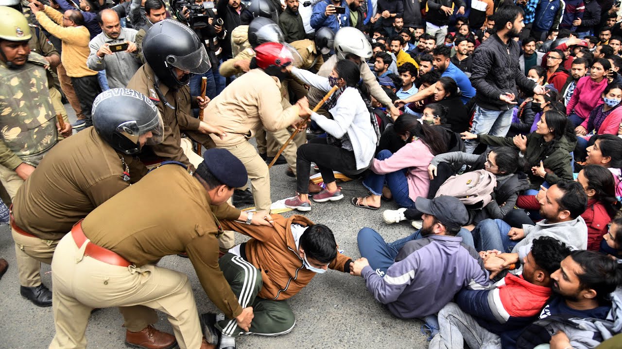 Uttarakhand paper leak case: Protest by youths in Dehradun turns violent; students lathi-charged