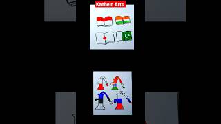 Republic day drawing 🇮🇳🥰❤️/Flag Painting tutorial/How to draw Indian flag #shorts #trending #viral