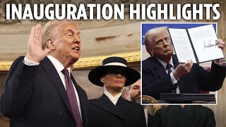 Trump inauguration highlights as 47th President is sworn in, watches parade \u0026 signs executive orders